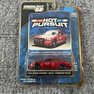 GreenLight 2008 Dodge Charger Ridley Township Police 1:64 Red Hot Pursuit SE